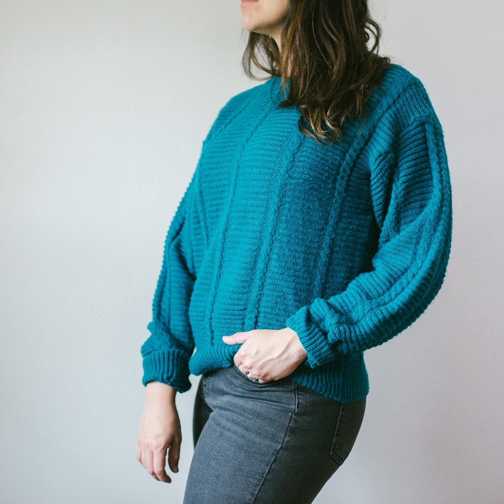 Vintage Teal Sweater